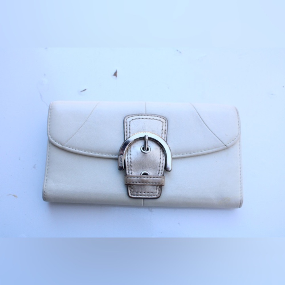 Coach Soho tri fold wallet Genuine leather